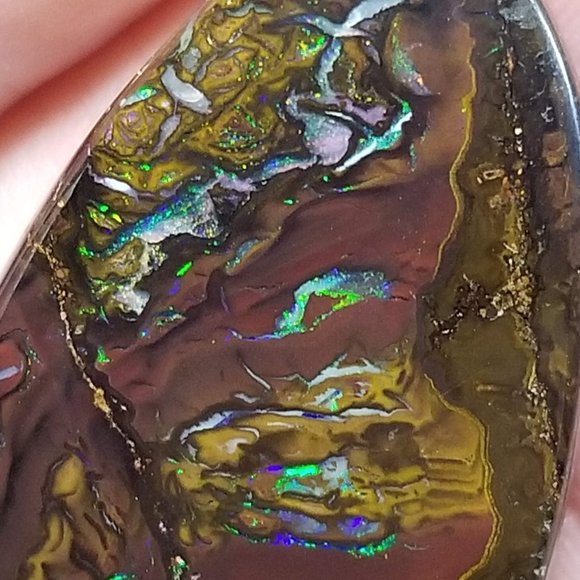 Large Australian Koroit Drilled Opal pendant stone * DPO22P4 - Picture 16 of 17